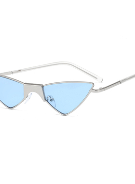 欧美复古三角形墨镜女酒吧蹦迪