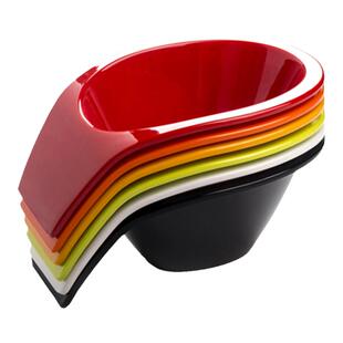 密胺仿瓷自助火锅店餐具商用斜口蘸料调料碗塑料蔬菜桶麻辣烫菜碗