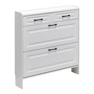 实木超薄鞋柜17cm经济型家用门口简约收纳大容量入户翻斗式小鞋架