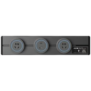 超短距离可移动轨道插座小尺寸25cm迷你电力导轨餐边柜USB排插