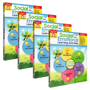 Evan-Moor Social and Emotional Learing Activities 社会情感学习活动4册套装 美国原版进口教辅适合幼儿园到六年级少儿英语启蒙