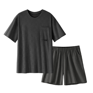 森马睡衣男款春夏季棉短袖短裤男生2026新款宽松可外穿男士家居服