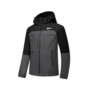 乔丹梭织加绒冲锋风衣男生可拆卸帽2026春季商场同款户外防泼水男