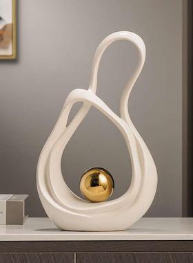 财源滚滚艺术摆件轻奢高档客厅酒柜电视柜玄关办公室装饰品高级感