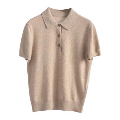 老钱风LPCl@ssic女士针织Polo衫