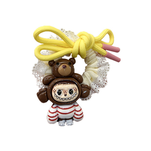 毛绒可爱少女拉布橡皮筋女扎头发2025新款高弹力耐用发圈夏季头绳