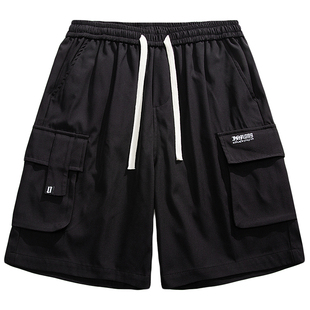 悟空有货街头复古多口袋工装短裤男潮牌宽松阔腿休闲百搭五分潮裤
