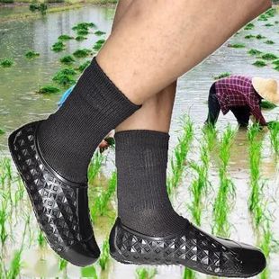 农村下地干活鞋男女下田插秧水鞋软底水田插秧靴子下水袜插秧裤袜