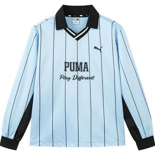 PUMA彪马足球上衣童装新款儿童春秋长袖T恤撞色吸湿速干运动衫潮f