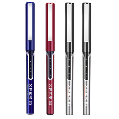 【个性刻字】得力直液式走珠笔