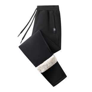 啄木鸟棉裤男款冬季加绒加厚男士冲锋裤外穿防风保暖羊羔绒裤子男