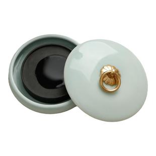 青润雅瓷 火锅砚台防干带盖砚台 歙砚瓷器摆件存墨书法用品文房