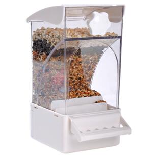 鸟食盒挂式喂食器鹦鹉自动下料防撒一体机外内挂喂鸟神器谷壳分离