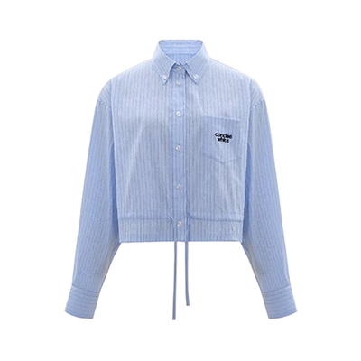 concise-white/简白绳刺绣衬衣