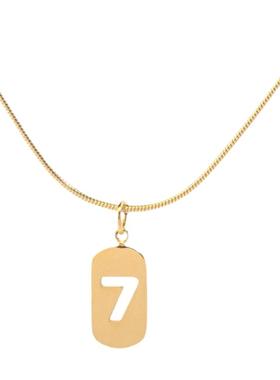 七夕幸运数字7 小众设计钛钢项链锁骨链女ins简约冷淡风吊坠潮