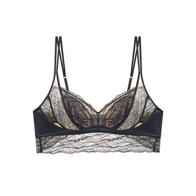 里性落雨文胸真丝内衣无钢圈