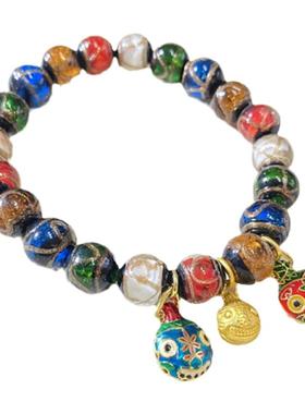 多宝色老琉璃搭配吞金兽款原创