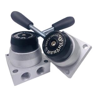 气动手扳阀手转阀气缸气阀开关K34R6-8D手动阀配件控制阀三位四通