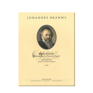 勃拉姆斯 帕格尼尼主题变奏 op35 钢琴独奏 大熊原版乐谱书 Brahms Variationen uber ein Thema von Paganini EB6008