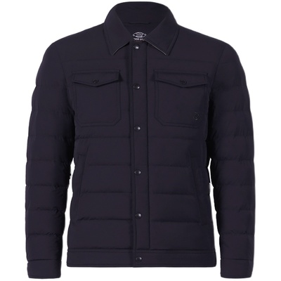 德鲨冬新款翻领羽绒服男休闲夹克