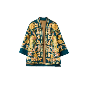 宫小妍 【苗绣·瑞兽牡丹花】新中式穿搭国风外套6011110