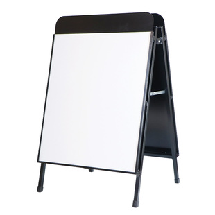 喜茶广告牌展示牌户外铁质双面立式海报架折叠双面KT板展板架落地