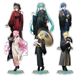V家族巡音流歌Kaito初音Vocaloid未来Miku同人Meiko夹层周边立牌