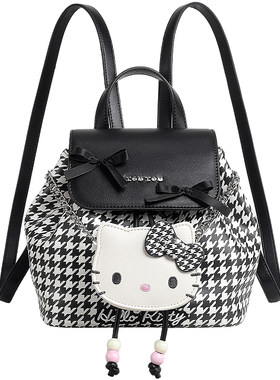 TOUTOUhellokitty千鸟格双肩包