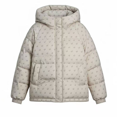 雅鹿女90白鸭绒加厚短款羽绒服