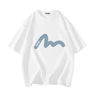 NASA STUSY美式高街2025新款夏装男款上衣服情侣潮牌男士短袖T恤