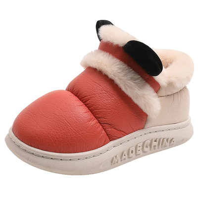 冬季2025新款儿童棉拖鞋男童包跟加绒女童家居鞋亲子男孩保暖棉鞋