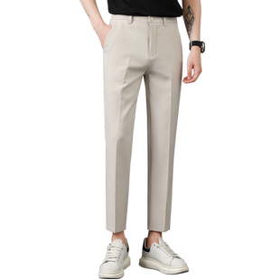 罗蒙小西裤男士夏季2026新薄款休闲西装裤子春秋高级垂感九分长裤