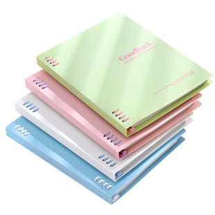 三木撞色单词本艾宾浩斯单词本高效记忆法初高中生专用大学生活页单词替芯b5不硌手封面漏环推拉式可拆卸外壳