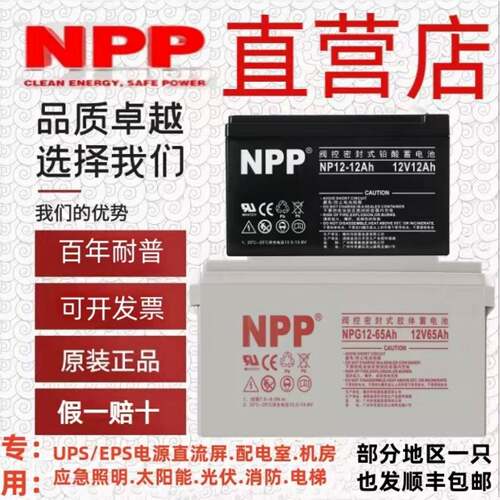 npp耐普NP127Ah蓄电池12v59172024384065100ah电梯UPS源