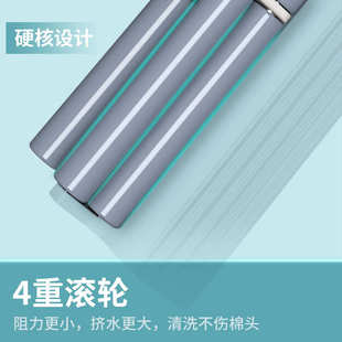 吸水海绵拖把滚轮家用一拖净大号免手洗挤水懒人地拖胶棉头木地板