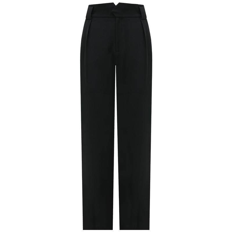 【3件5折】COCOBELLA气质干练高腰西装裤通勤烟管裤休闲裤NPA12