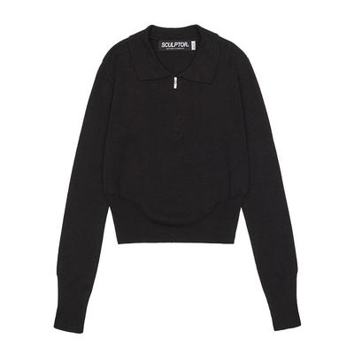 拉链针织衫SCULPTOR翻领