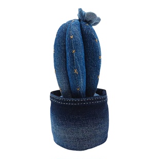 手工牛仔仙人掌盆栽摆件办公室桌面活性炭摆设牛仔周边活动陈列品