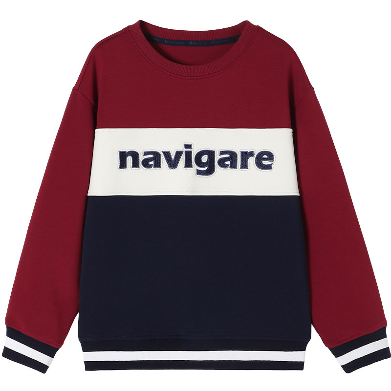 【特惠清仓】Navigare意大利小帆船男童长袖卫衣秋冬儿童圆领上衣