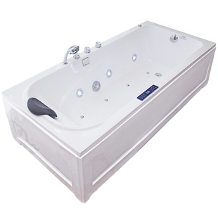 豪华独立式亚克力欧式小户型家用成人小浴缸冲浪按摩恒温加热浴盆