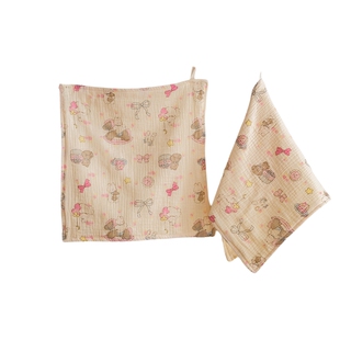 木马小兔儿童a类纱布六层套装方巾毛巾2025新款全棉洗脸小毛巾