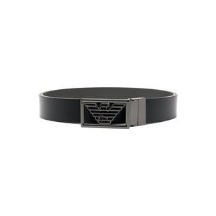 【自营】EMPORIO ARMANI/阿玛尼旋转头双面使用鹰标板扣腰带皮带