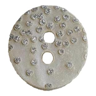 12mm1颗价英国Textile Garden不规则粘闪片白色贝壳纽扣