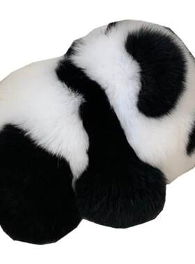 软萌獭兔毛个性钥匙扣包小熊猫