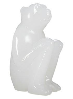 天然白玉生肖猴摆件招财旺运