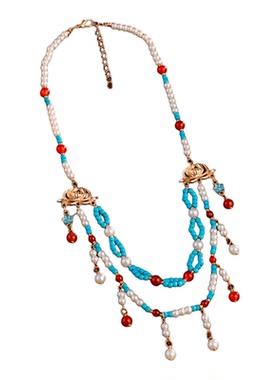 古风汉服流苏璎珞项链多层百搭