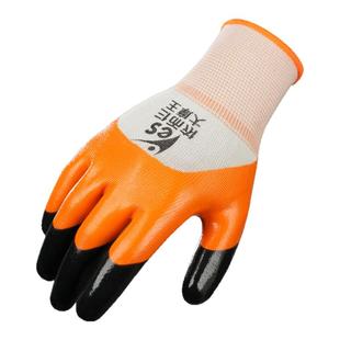 劳保丁晴手套橡胶手套加厚防护防水防油耐磨防滑工地干活劳动保护