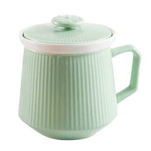 茶水分离杯防烫泡茶杯带盖过滤杯子男女陶瓷杯带茶漏办公室马克杯