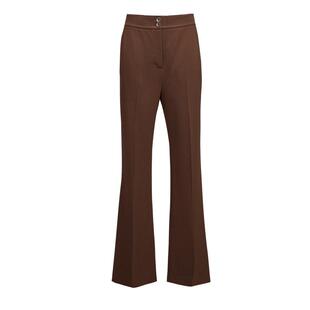 MEDECOO/墨蒂珂2025夏季新款垂感显瘦罗马布微喇休闲长裤MIX80535