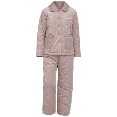 曼诺曼蒂克加厚丽丝绒家居服套装